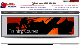 What Comsectraining.com.au website looked like in 2018 (5 years ago)