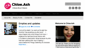 What Chloeash.com website looked like in 2018 (5 years ago)