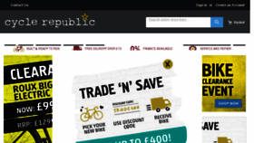 What Cyclerepublic.com website looked like in 2018 (5 years ago)