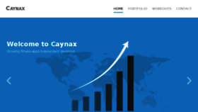 What Caynax.com website looked like in 2018 (5 years ago)