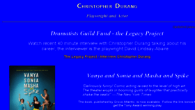 What Christopherdurang.com website looked like in 2018 (5 years ago)