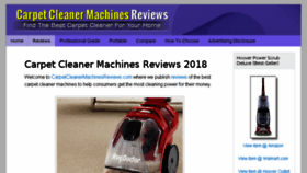 What Carpetcleaningmachinesreviews.com website looked like in 2018 (5 years ago)