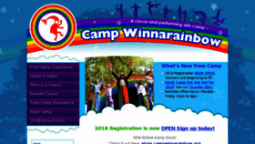 What Campwinnarainbow.org website looked like in 2018 (5 years ago)