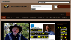 What Creationresearchusa.org website looked like in 2018 (5 years ago)