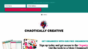 What Chaoticallycreative.com website looked like in 2018 (5 years ago)