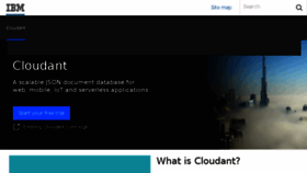 What Cloudant.com website looked like in 2018 (6 years ago)