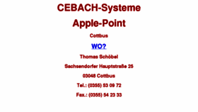What Cebach.de website looked like in 2018 (5 years ago)