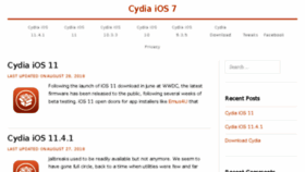 What Cydiaios7.com website looked like in 2018 (7 years ago)