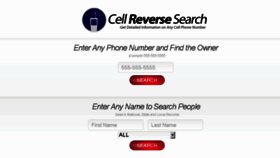 What Cellreversesearch.com website looked like in 2018 (5 years ago)