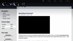 What Concen.org website looked like in 2018 (5 years ago)