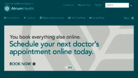 What Carolinashealthcare.org website looked like in 2018 (5 years ago)