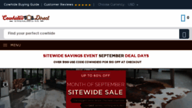 What Cowhidesdirect.com website looked like in 2018 (5 years ago)