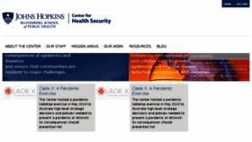 What Centerforhealthsecurity.org website looked like in 2018 (5 years ago)