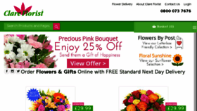 What Clareflorist.co.uk website looked like in 2018 (5 years ago)