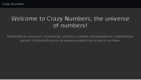 What Crazy-numbers.com website looked like in 2018 (5 years ago)