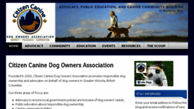 What Citizencanine.org website looked like in 2018 (5 years ago)