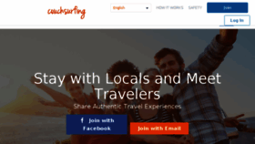 What Couchsurfing.org website looked like in 2018 (5 years ago)