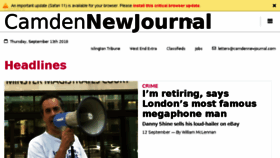 What Camdennewjournal.co.uk website looked like in 2018 (5 years ago)