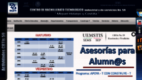 What Cbtis59.edu.mx website looked like in 2018 (5 years ago)