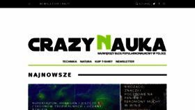 What Crazynauka.pl website looked like in 2018 (5 years ago)