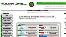 What Coupon-genie.de website looked like in 2018 (5 years ago)