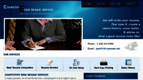 What Competitiveedgeresume.com website looked like in 2018 (5 years ago)