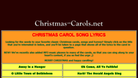 What Christmas-carols.net website looked like in 2018 (5 years ago)