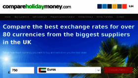 What Compareholidaymoney.com website looked like in 2018 (5 years ago)