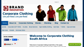 What Corporateclothingza.co.za website looked like in 2018 (5 years ago)