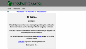 What Chessendgames.com website looked like in 2018 (5 years ago)