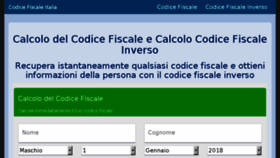 What Codicefiscaleitalia.it website looked like in 2018 (5 years ago)