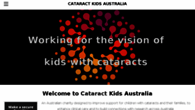 What Cataractkids.org.au website looked like in 2018 (5 years ago)