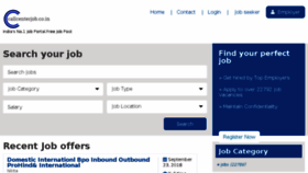 What Callcenterjob.co.in website looked like in 2018 (5 years ago)