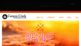 What Canyoncreekchurch.org website looked like in 2018 (5 years ago)