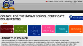 What Cisce.in website looked like in 2018 (5 years ago)