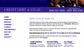 What Creditdebtlegal.co.uk website looked like in 2018 (5 years ago)