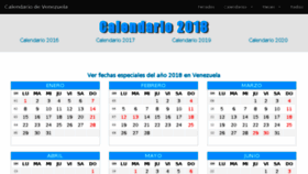 What Calendariovenezuela.com website looked like in 2018 (5 years ago)
