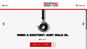 What Citymd.net website looked like in 2018 (5 years ago)