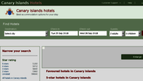 What Canary-islands-hotels.com website looked like in 2018 (5 years ago)