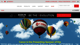 What Canon.us website looked like in 2018 (5 years ago)