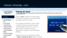 What Cancersintomas.com website looked like in 2018 (5 years ago)