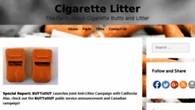What Cigarettelitter.org website looked like in 2018 (5 years ago)