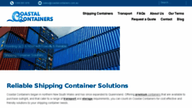 What Coastalcontainers.com.au website looked like in 2018 (5 years ago)