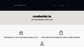 What Combolist.io website looked like in 2018 (5 years ago)