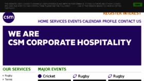 What Csmcorporatehospitality.com website looked like in 2018 (5 years ago)