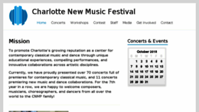 What Charlottenewmusic.org website looked like in 2018 (5 years ago)