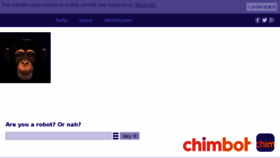What Chimbot.com website looked like in 2018 (5 years ago)