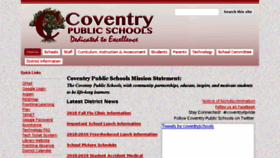 What Coventryschools.net website looked like in 2018 (5 years ago)