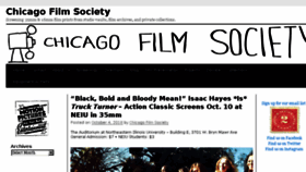What Chicagofilmsociety.org website looked like in 2018 (5 years ago)