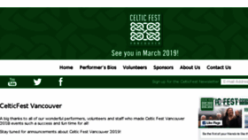 What Celticfestvancouver.com website looked like in 2018 (5 years ago)